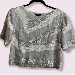 TWO FOR TEN - H&M Sequined Crop Top